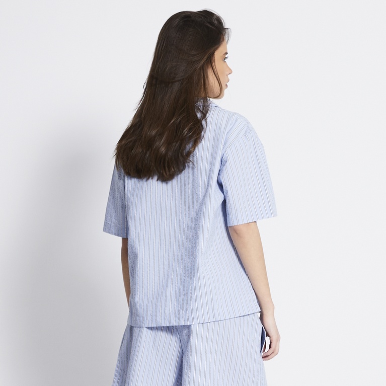 Crinkled shirt "Mathilde" Light blue
